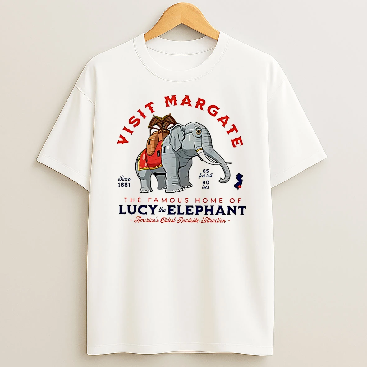 Visit Margate Since 1881 The Famous Home Of Lucy The Elephant T Shirt
