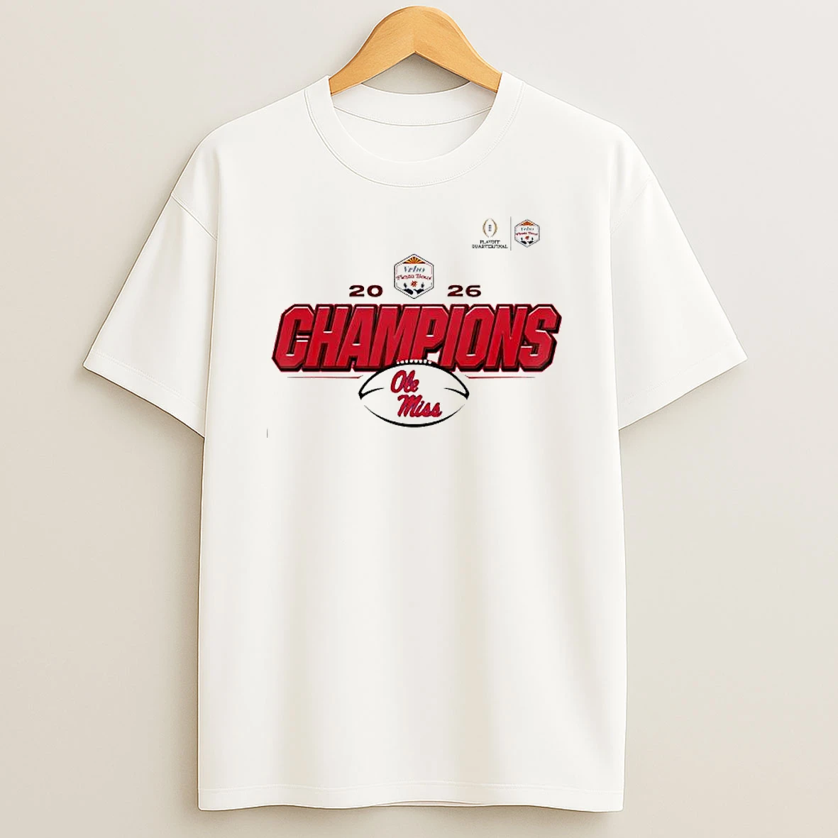 Vrbo Fiesta Bowl Ole Miss Rebels 2026 Champions T Shirt