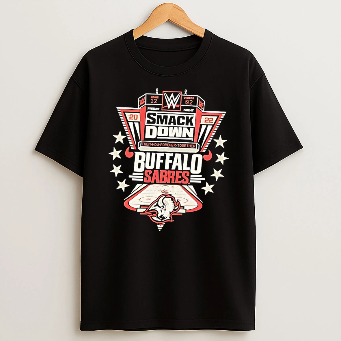 Wwe Authentic Smackdown X Buffalo Sabres T Shirt