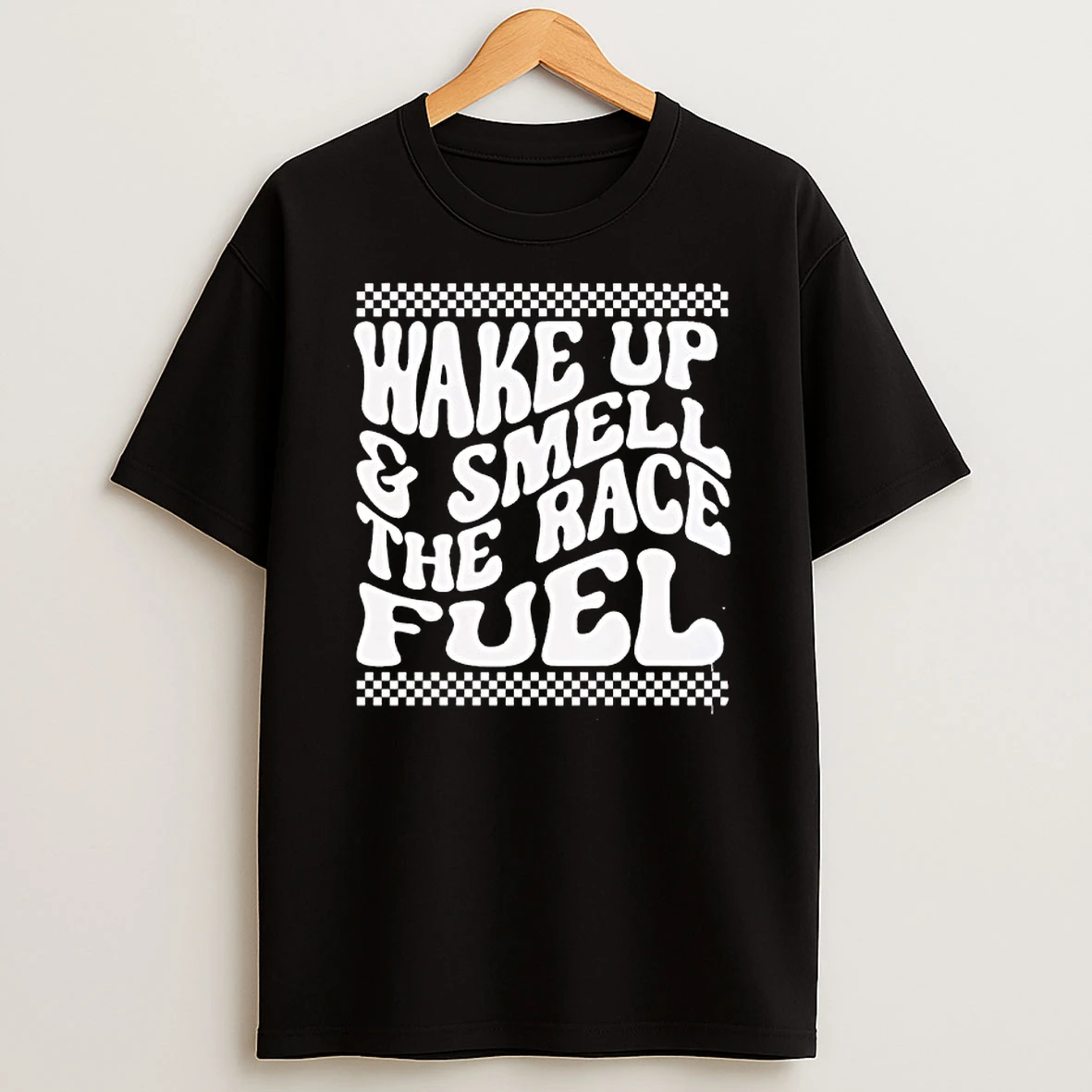 Wake Up And Smell The Race Fuel Distressed T Shirt