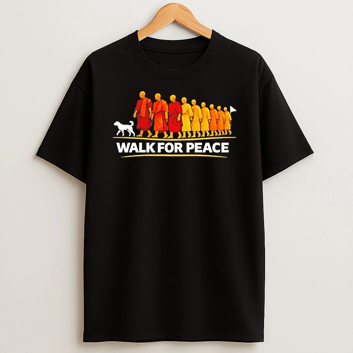 Walk For Peace Walking Monks Minimalist T Shirt