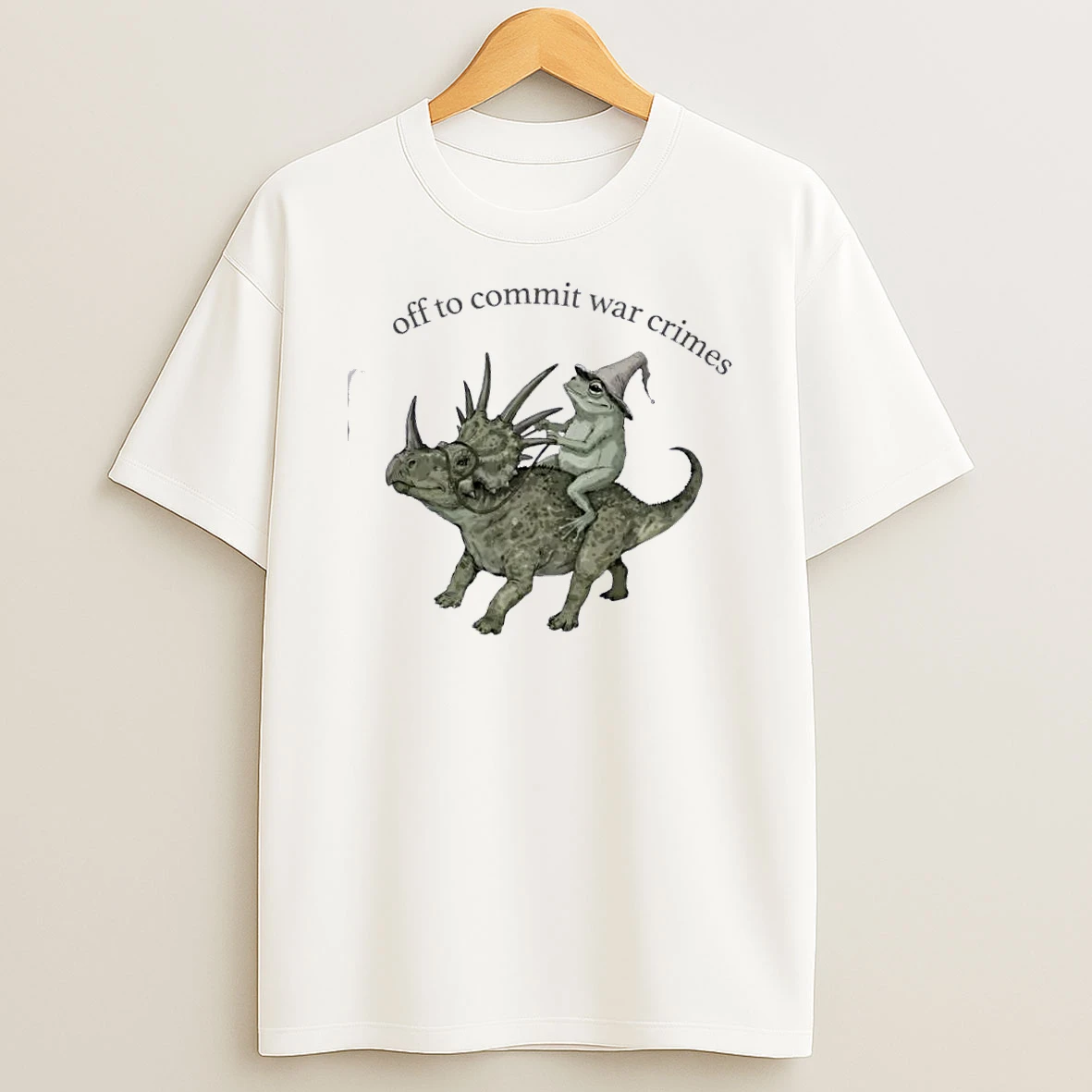 War Criminal Frog Off To Commit War Crimes T Shirt