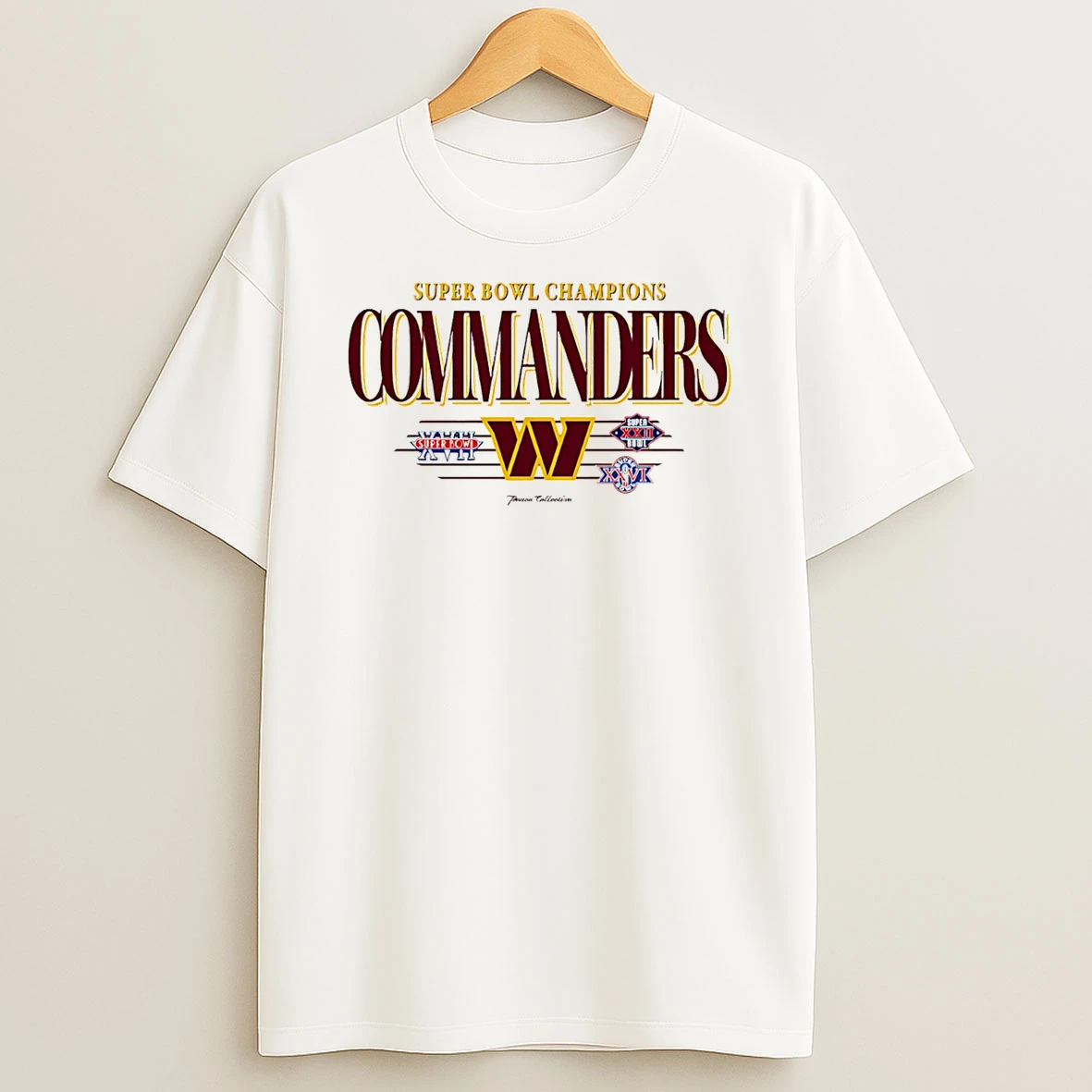 Washington Commanders Super Bowl Champions Xvii Xxi Xxvi Vintage T Shirt