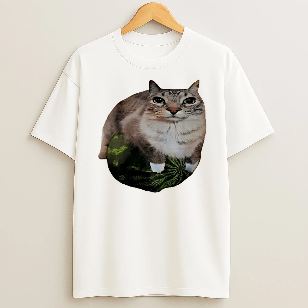 Watermelon Cat Silly Meme T Shirt