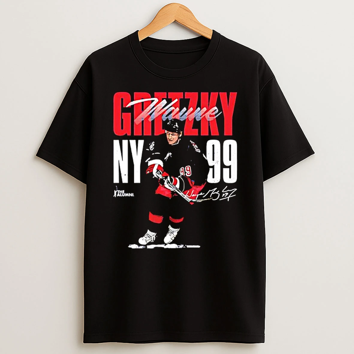 Wayne Gretzky 99 Ny Signature Graphic T Shirt