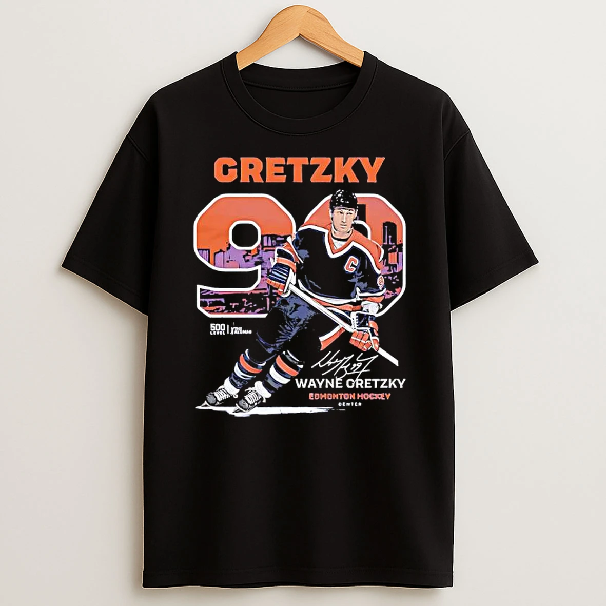 Wayne Gretzky Edmonton Hockey 90 Signature Graphic T Shirt