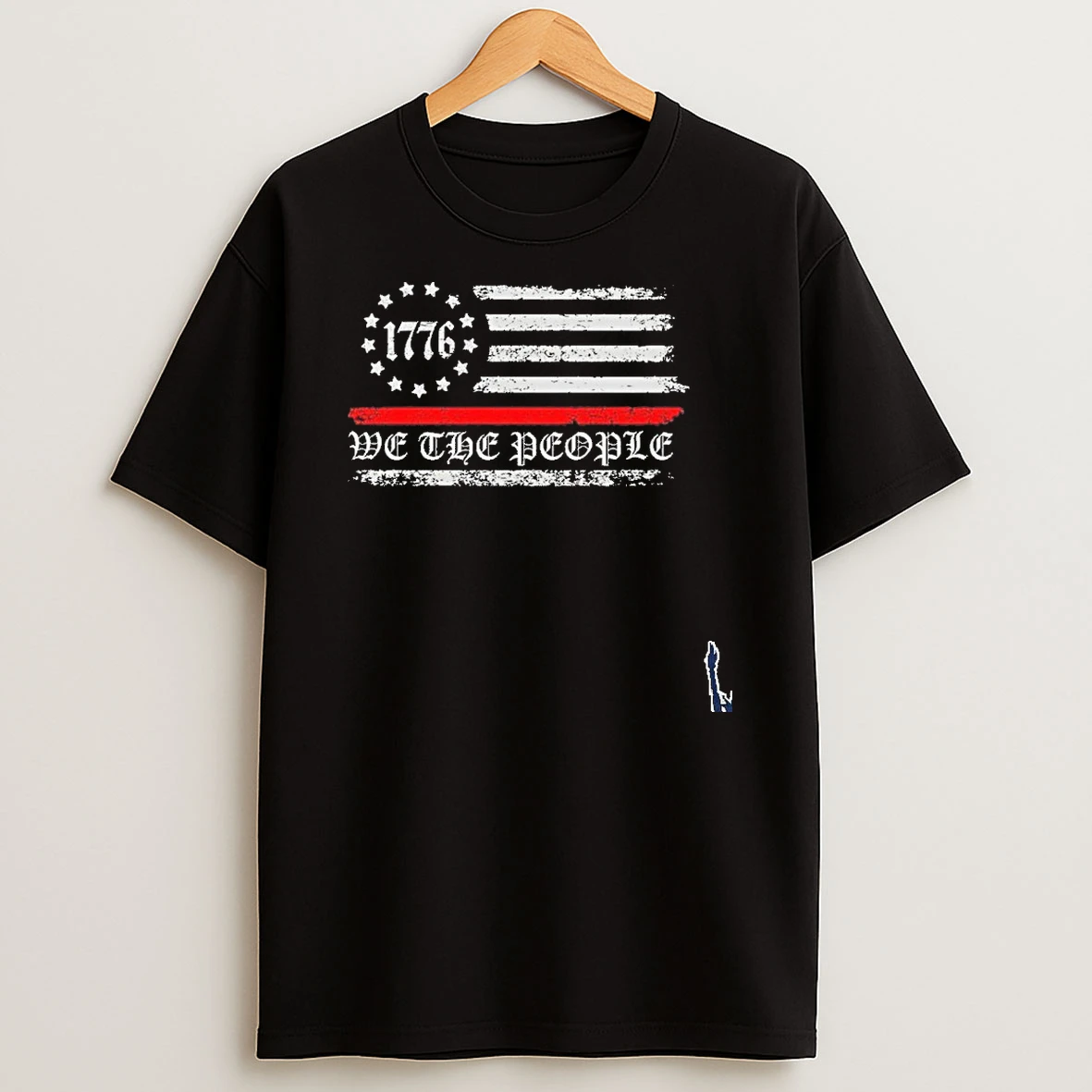We The People Red Line Betsy Ross T Shirt