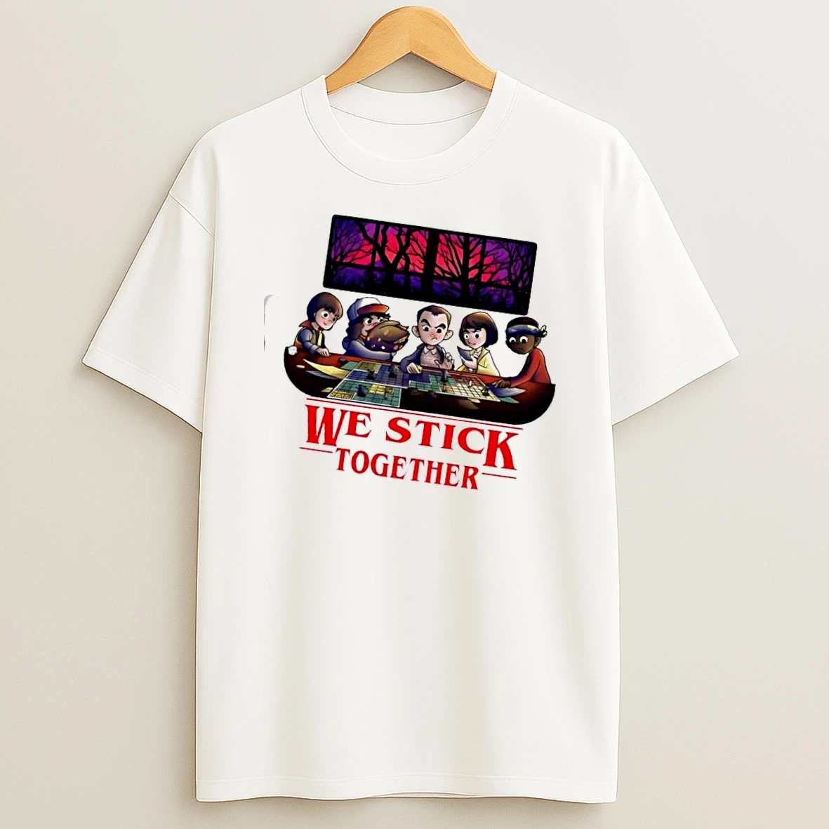 We Stick Together Cartoon T Shirt