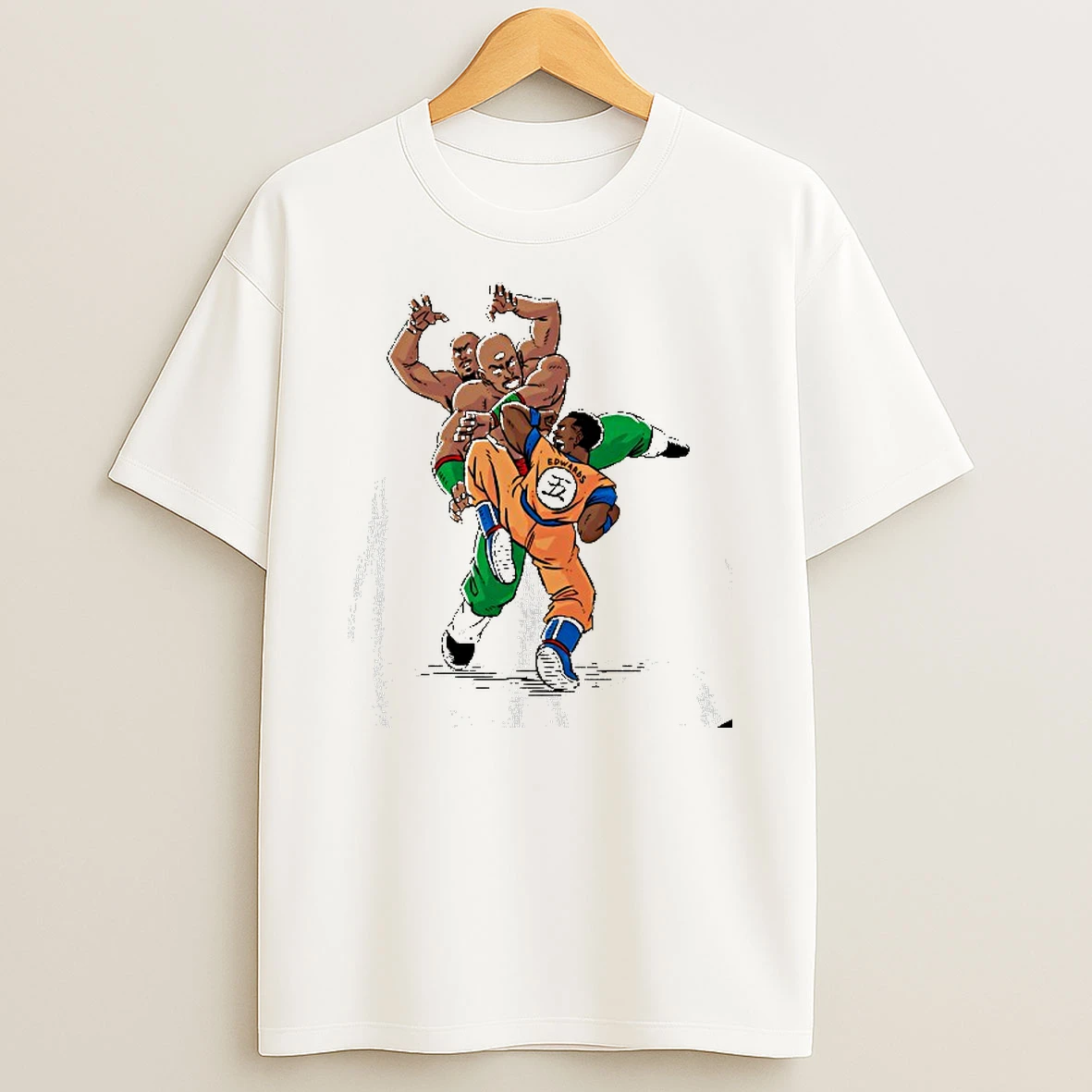 Wembanyama Vs Anthony Edwards 4 Armed T Shirt
