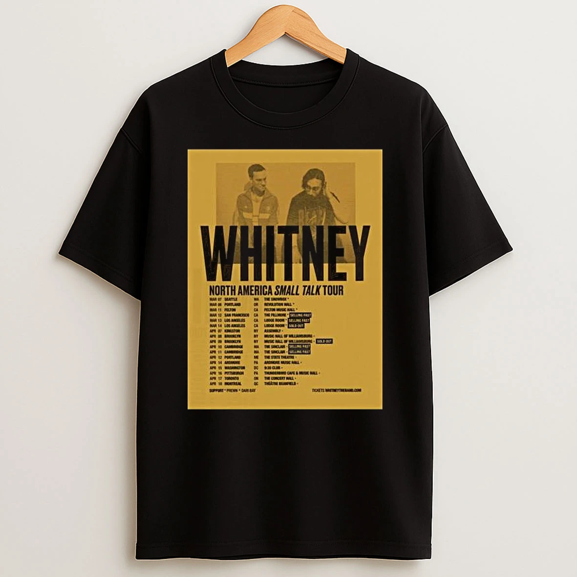 Whitney North America Small Talk Tour 2026 T Shirt