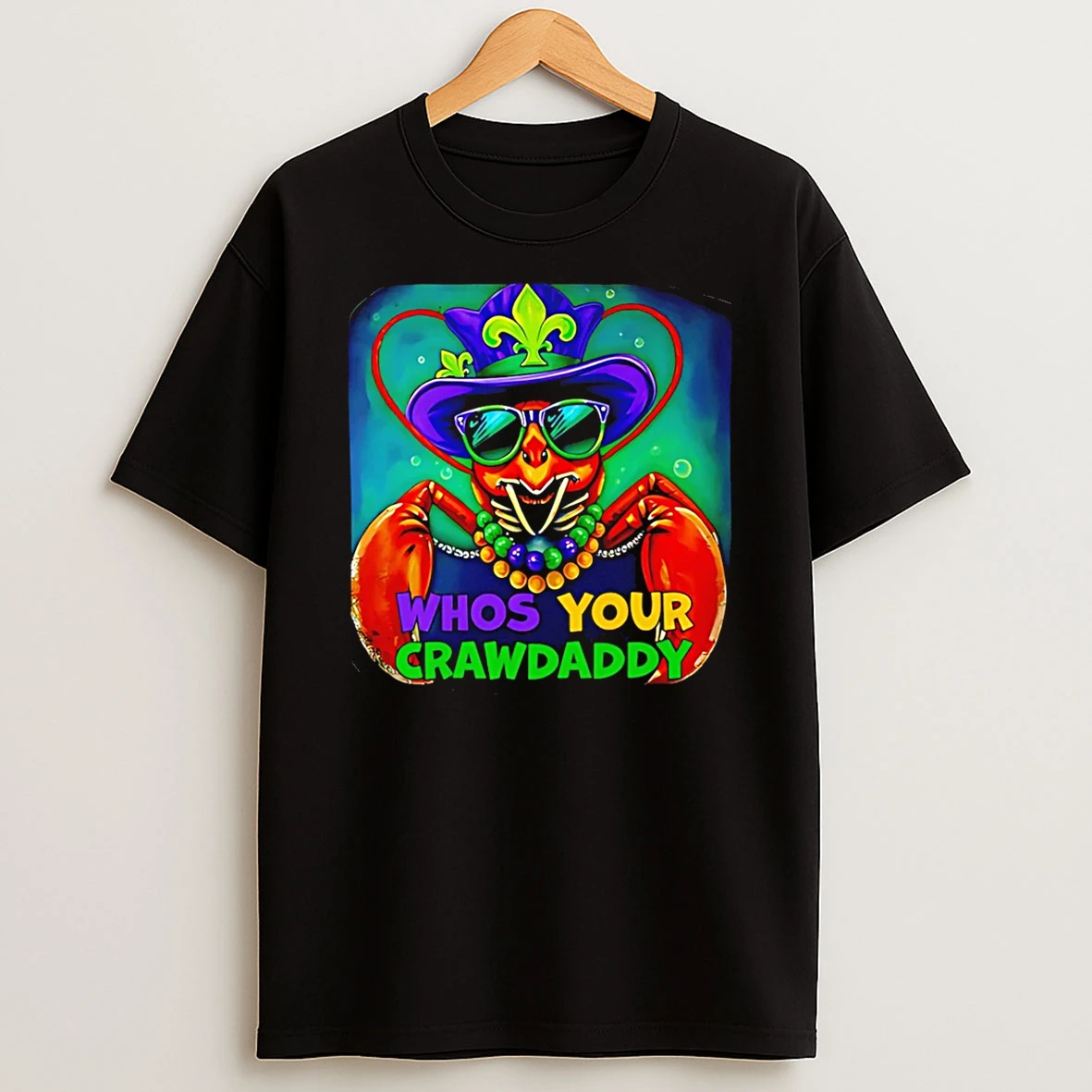 Whos Your Crawdaddy Crawfish Jester Beads Mardi Gras 2026 T Shirt