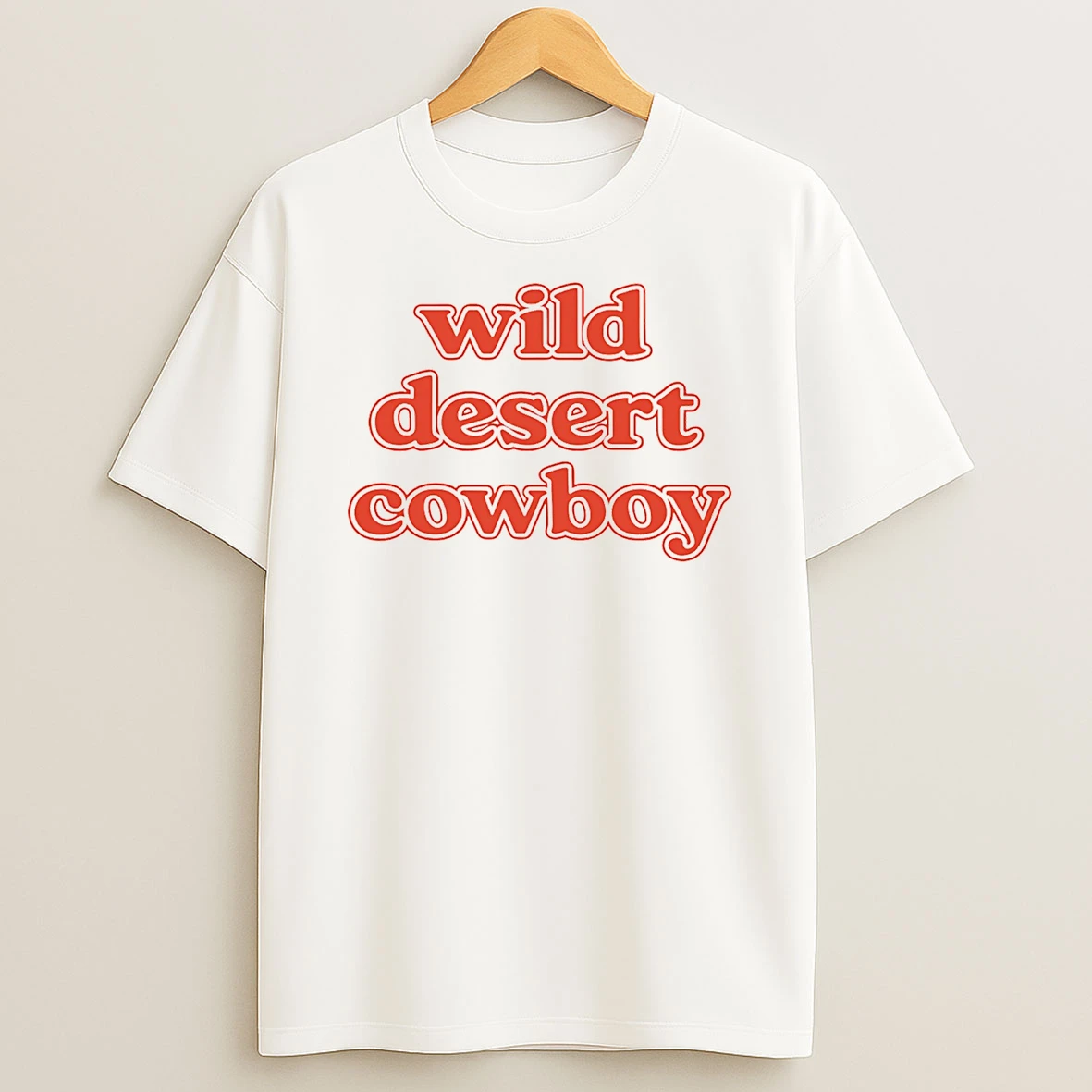 Wild Desert Cowboy Text T Shirt