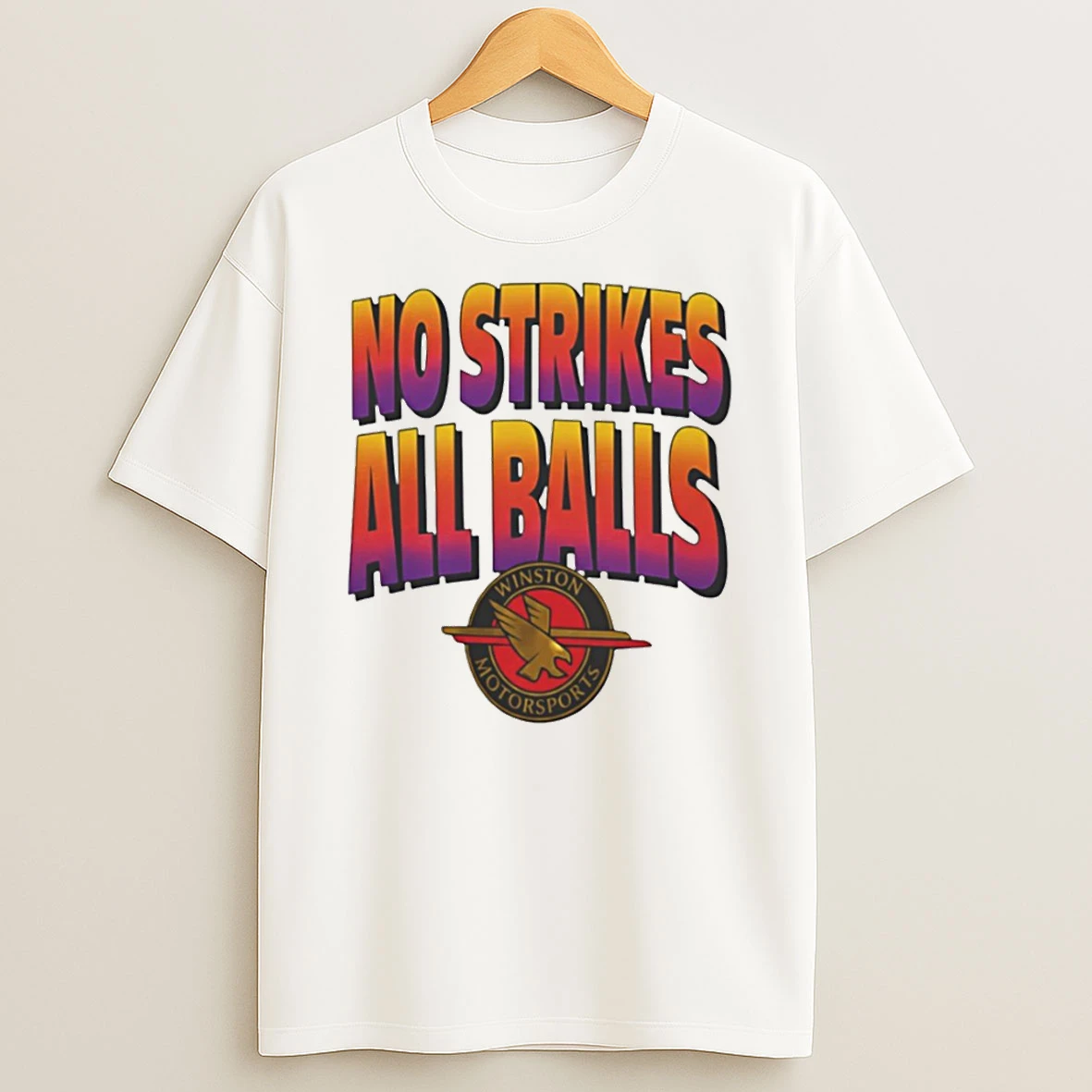 Winston Cup The Series Major League Action No Strikes All Balls T Shirt