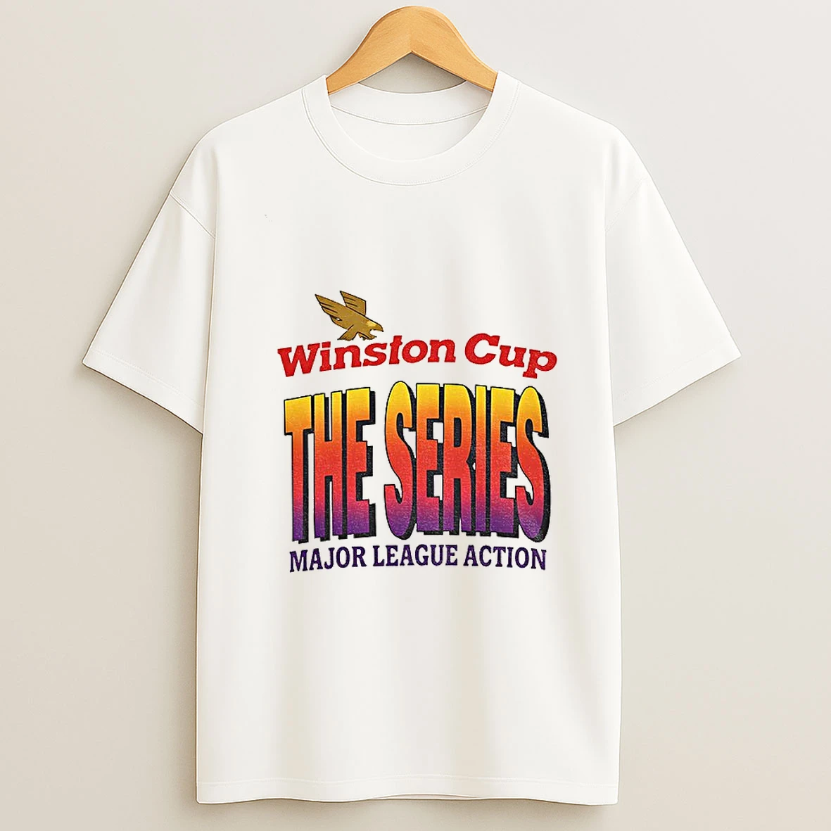 Winston Cup The Series Major League Action Logo T Shirt