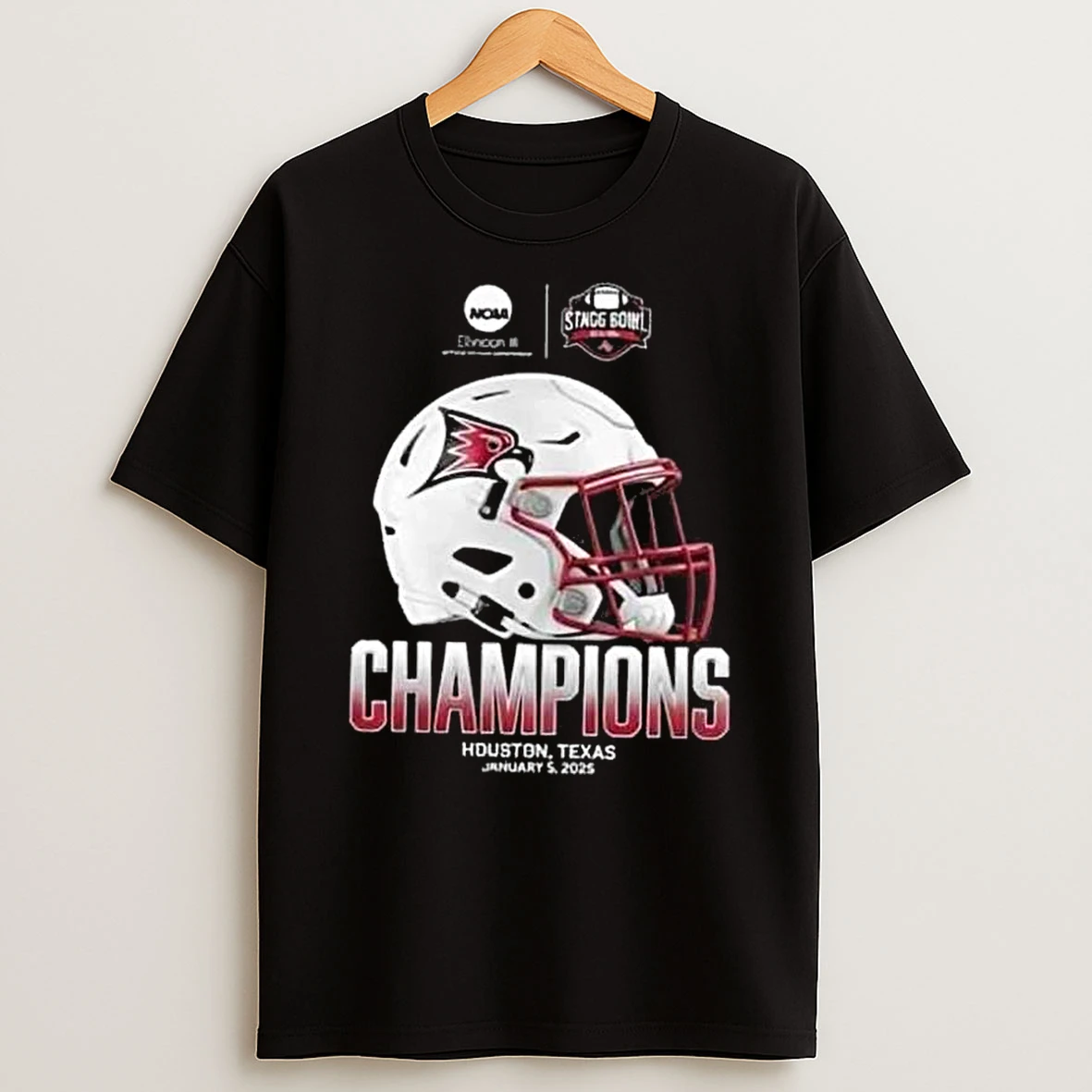 Wisconsin River Falls Falcons Football Team Stagg Bowl 2025 2026 Ncaa Division Iii Champion Helmet T Shirt