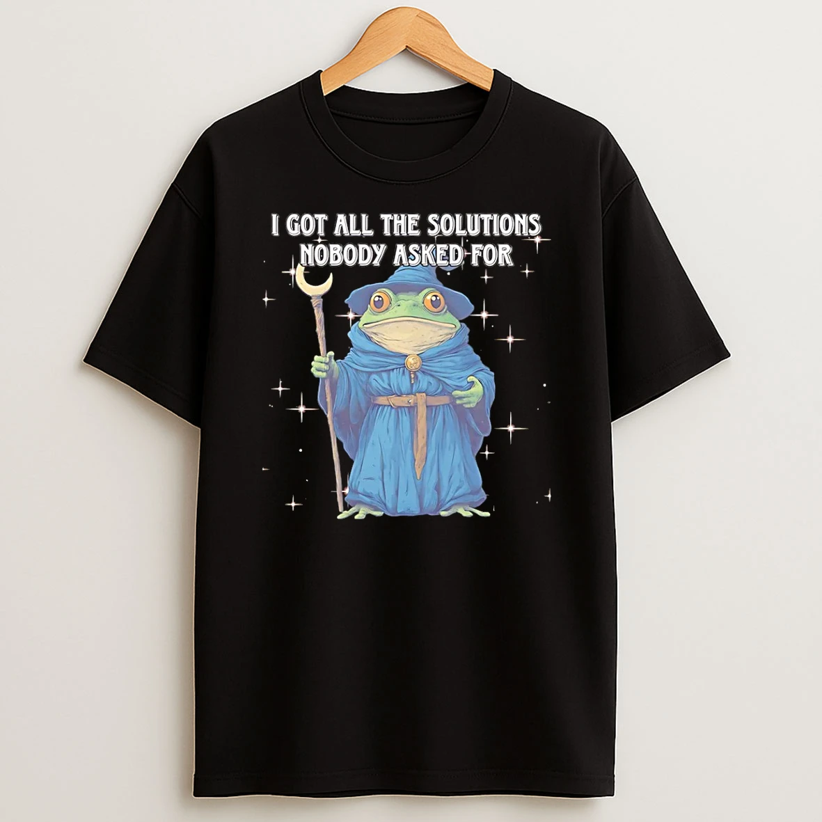 Wizard Frog I Got All The Solutions Nobody Asked For T Shirt