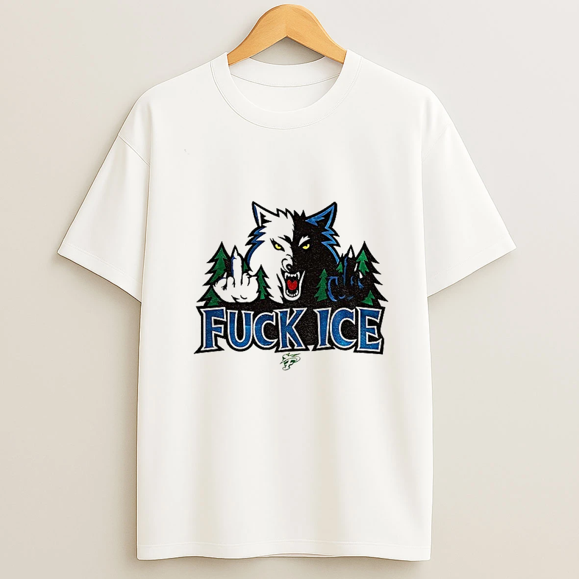 Wolf Middle Finger Fuck Ice Vintage T Shirt