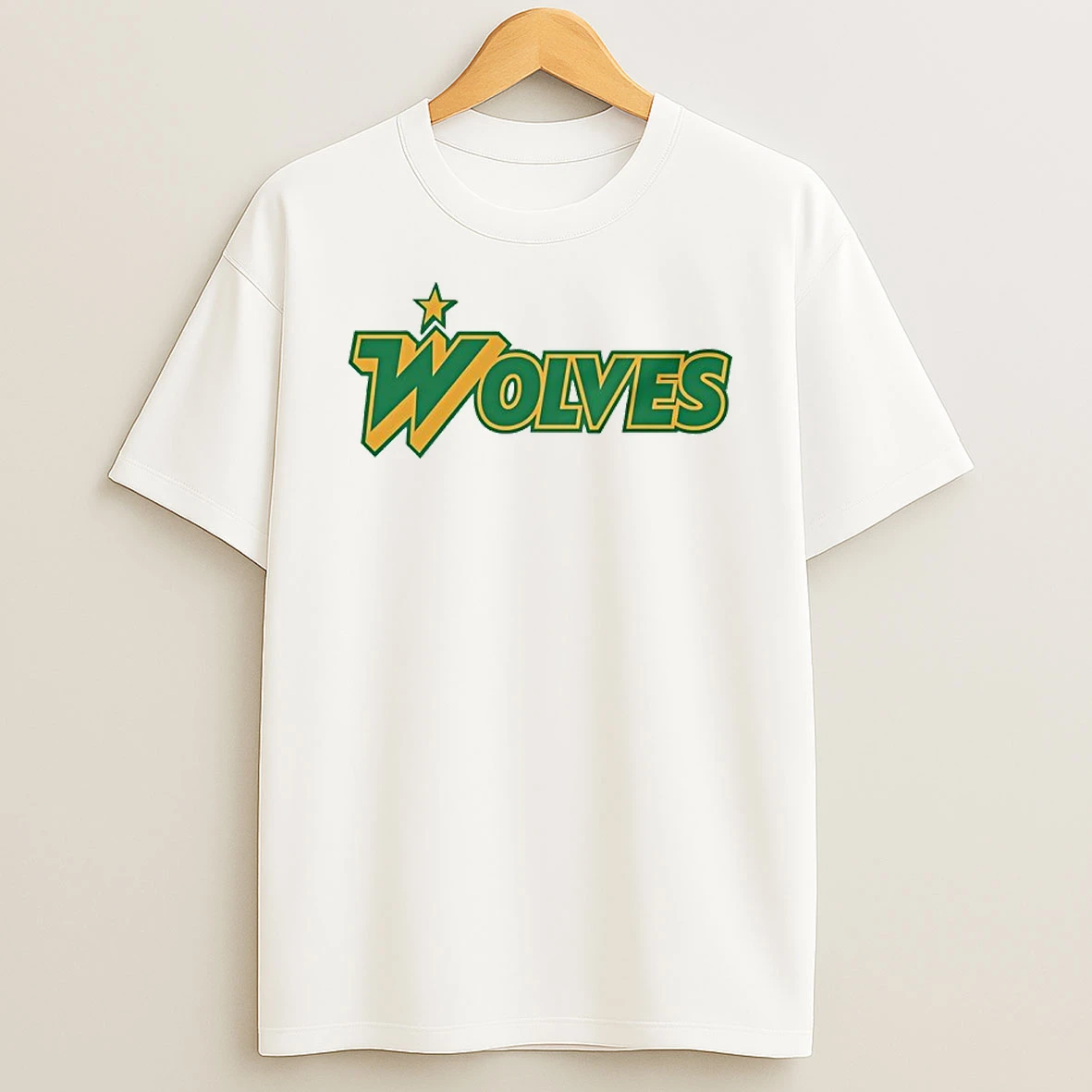 Wolves Star Logo Sports Team T Shirt