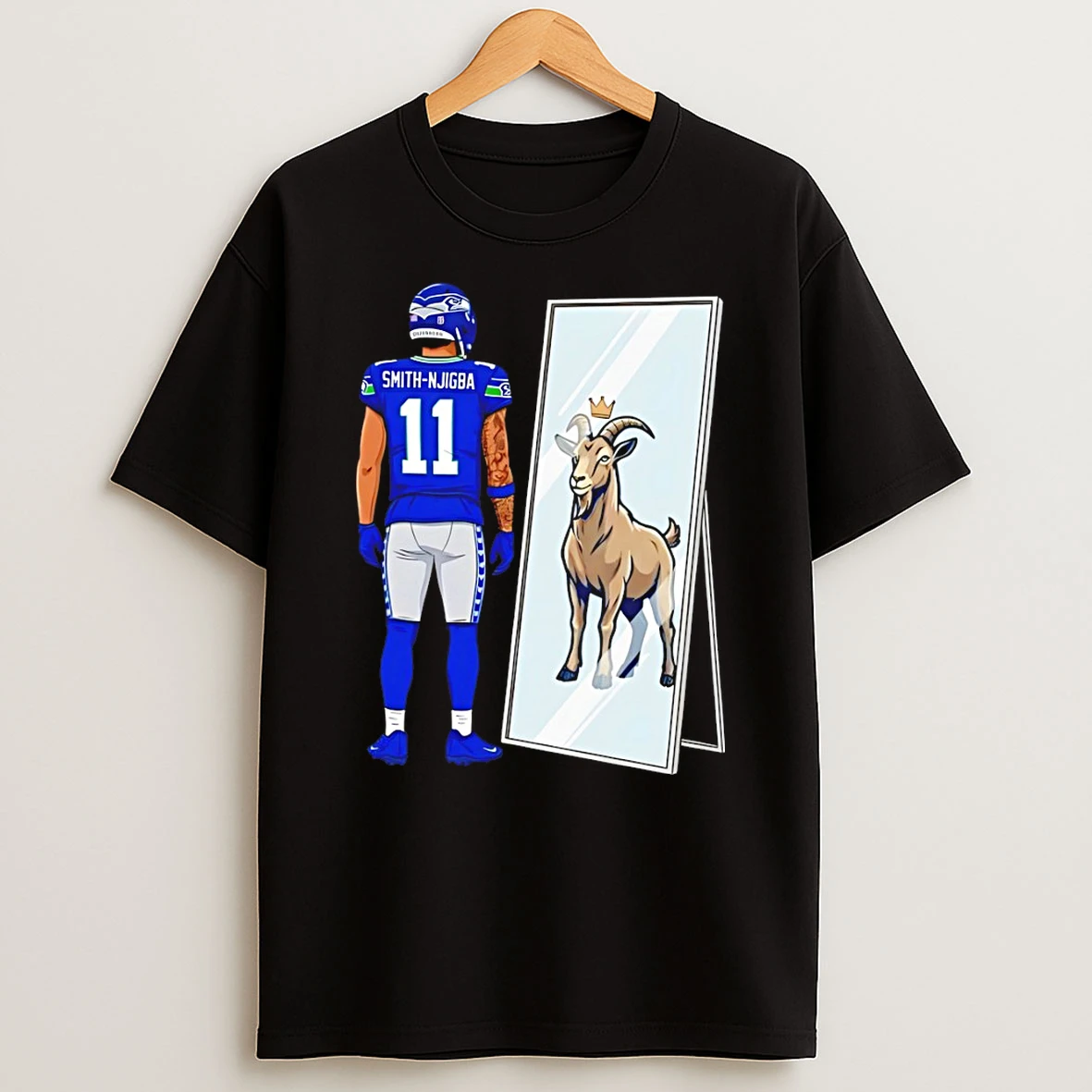 Y7zzftl4 Jaxon Smith Njigba 11 Mirror Goat Seattle Seahawks Football 2026 T Shirt