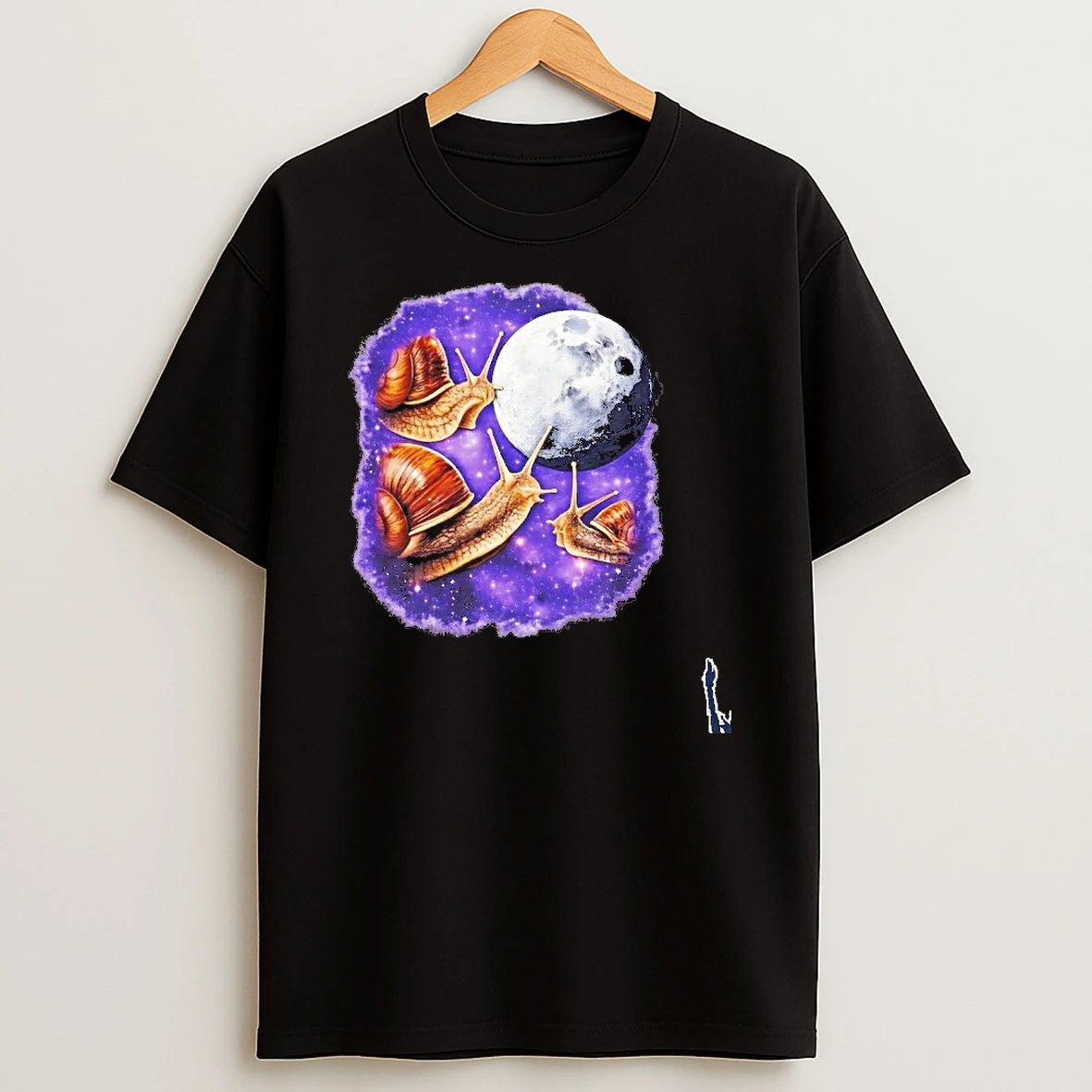 Yearning Snails In Space Moon T Shirt