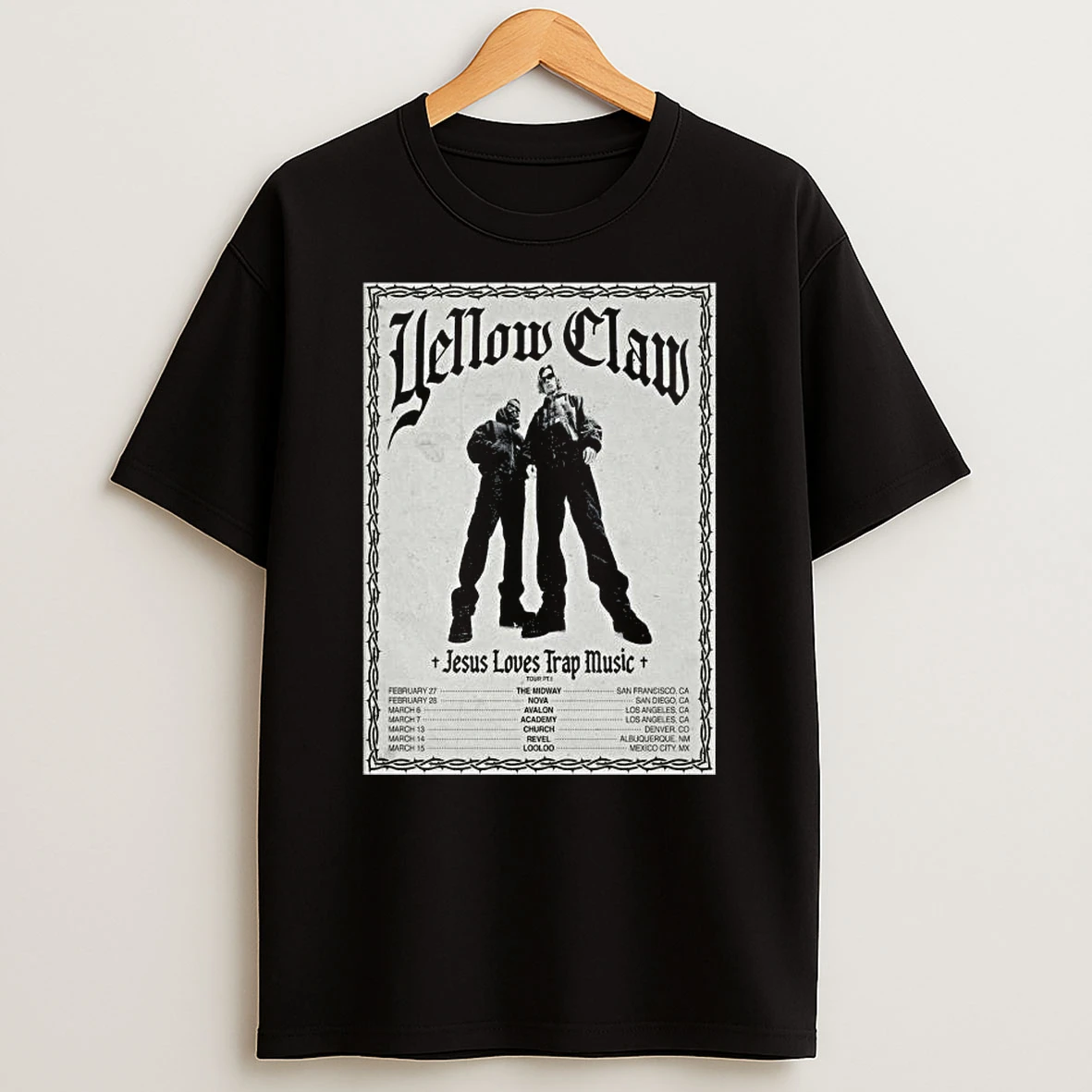 Yellow M F Claw Jesus Love Trap Music 2026 T Shirt