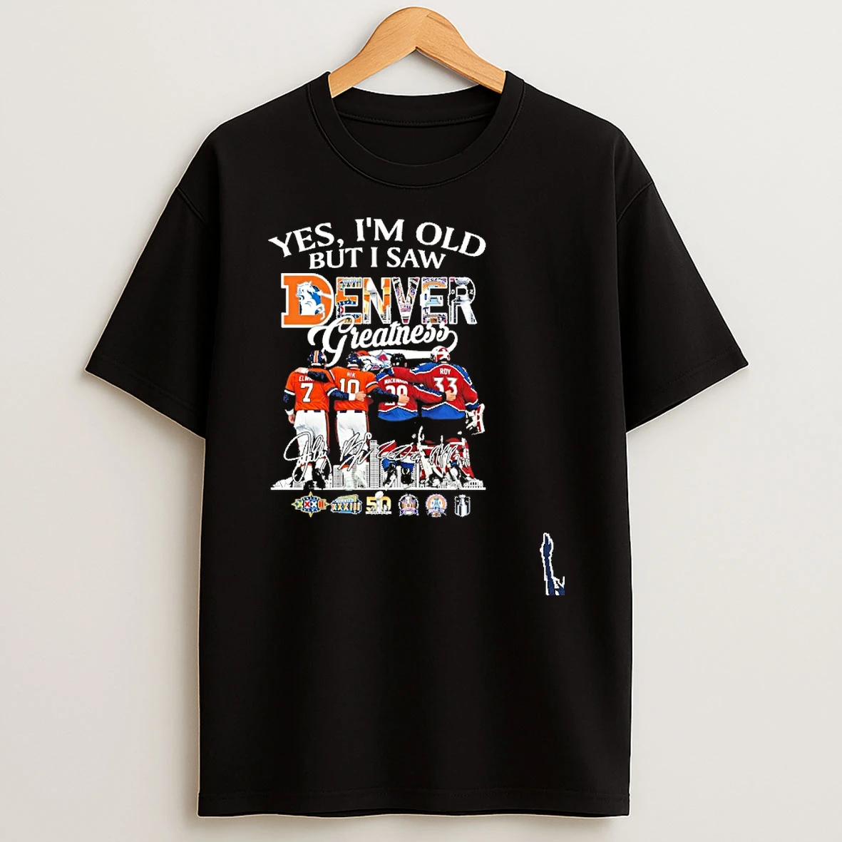 Yes Im Old But I Saw Dever Greatness Player Signature City T Shirt