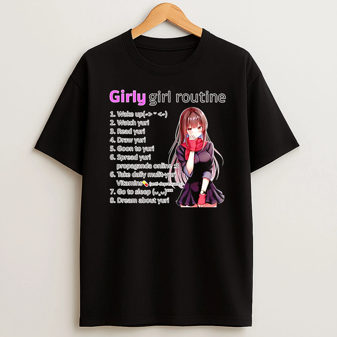 Yuri Girly Girl Routine T Shirt