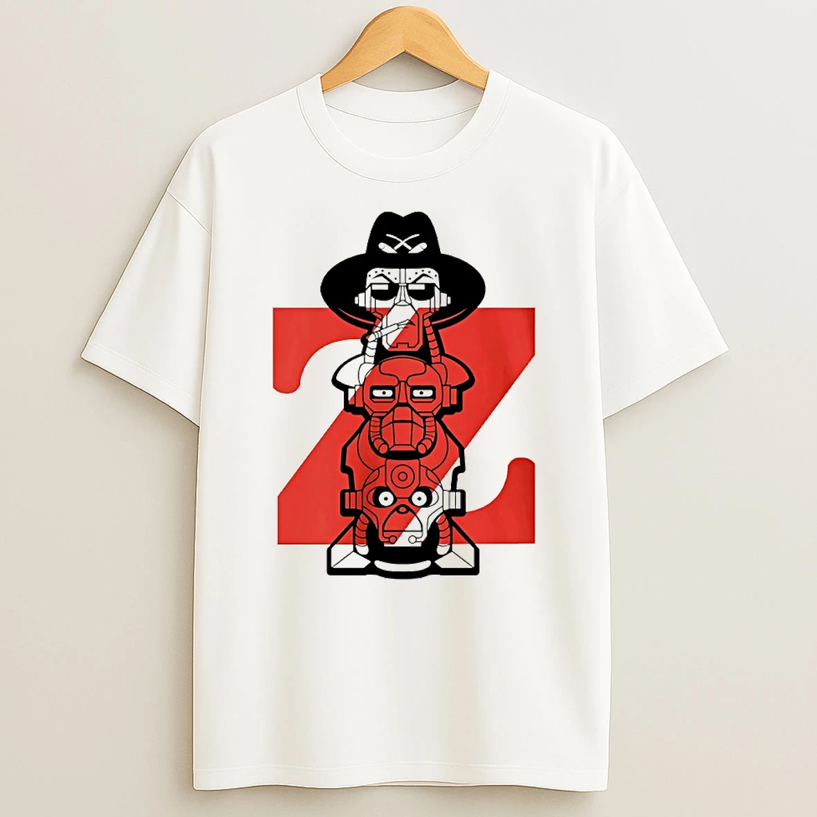 Z Robots Raglan Circle T Shirt