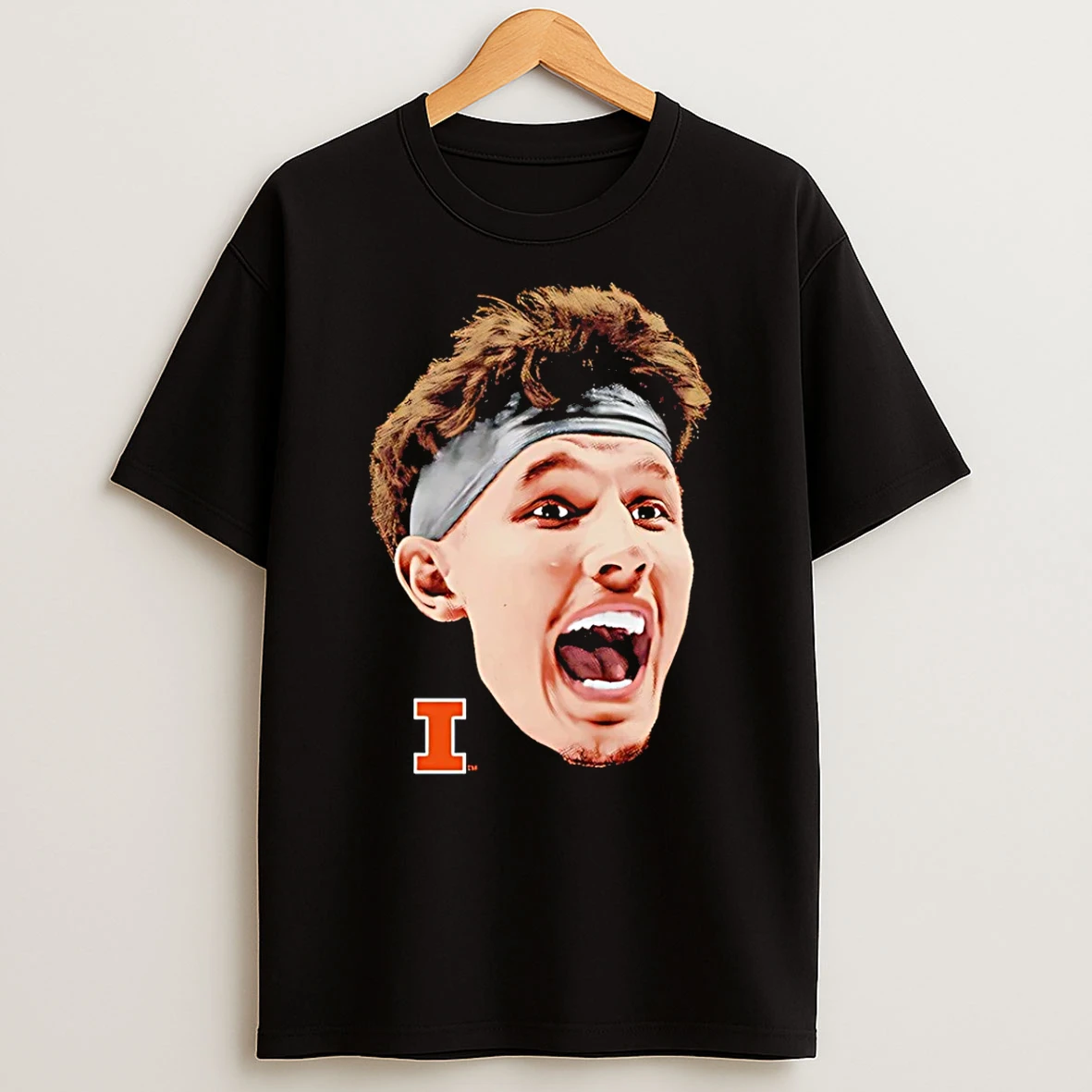Zvonimir Ivisic Llinois Fighting Illini Portrait Big Head T Shirt