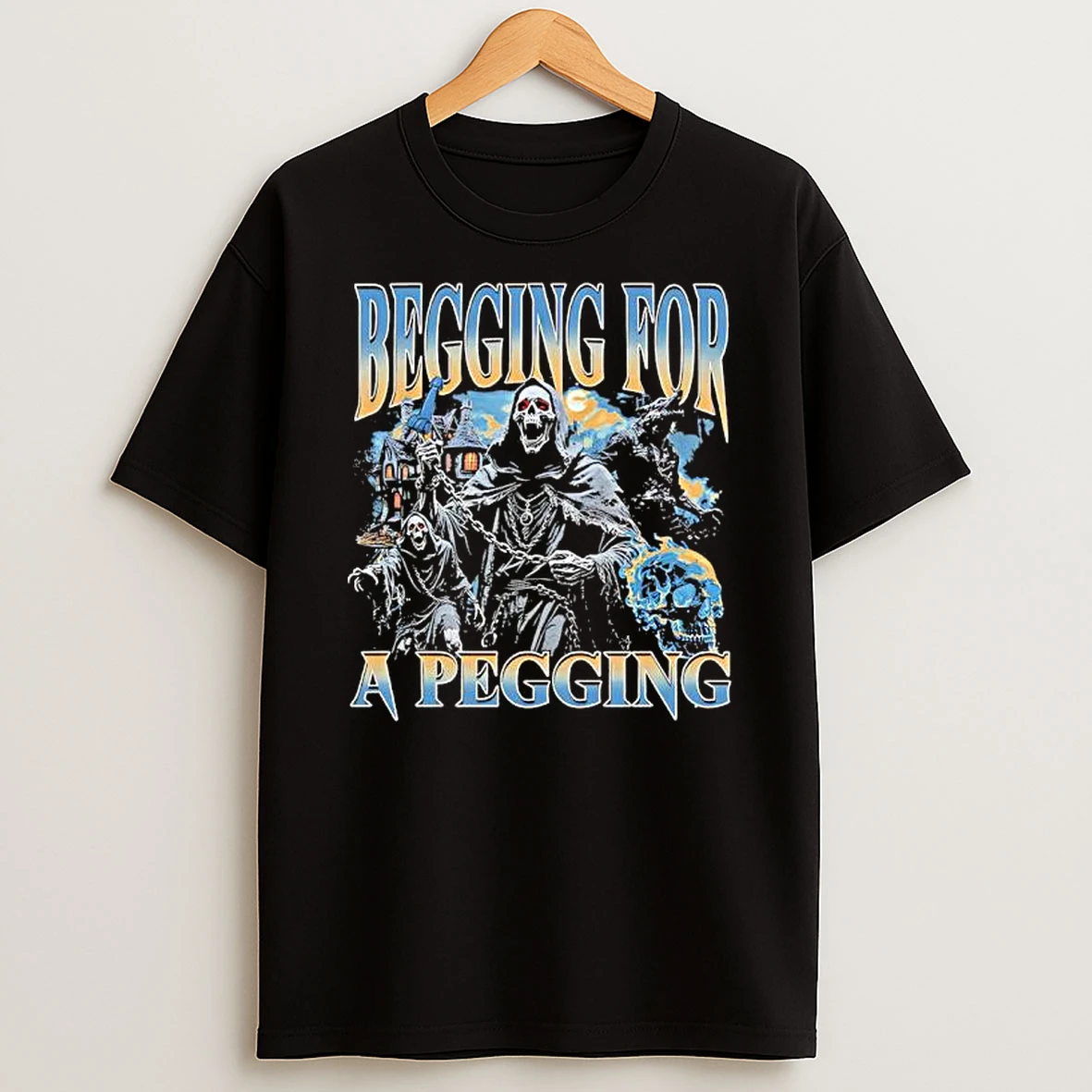 Egging For A Pegging Skeleton Graphic T Shirt