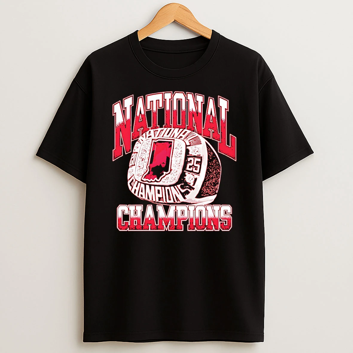 Fz8rvxsr 2025 Cfp National Champions Diamond Ring Indiana Hoosiers T Shirt
