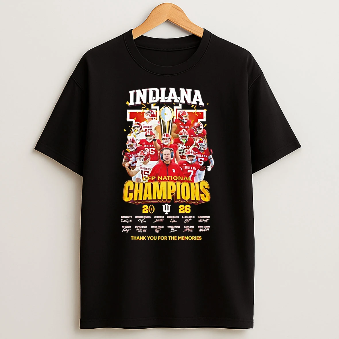 Zgxx2vms Indiana Hoosiers National Champions 2026 Signature Thank You For The Memories T Shirt