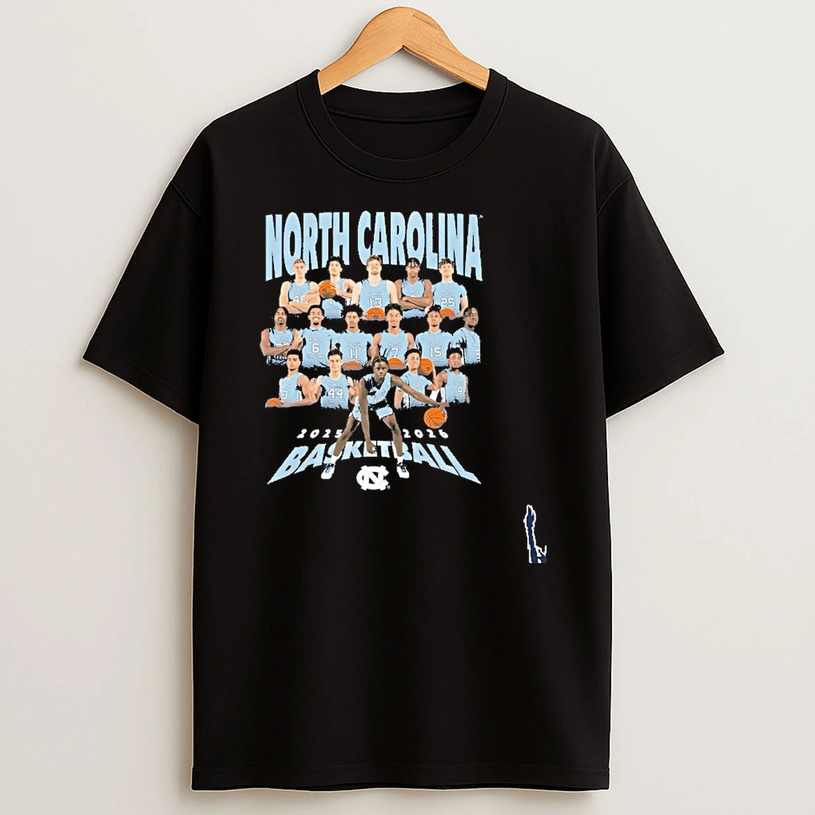 2025 2026 North Carolina Mens Basketball Team T Shirt