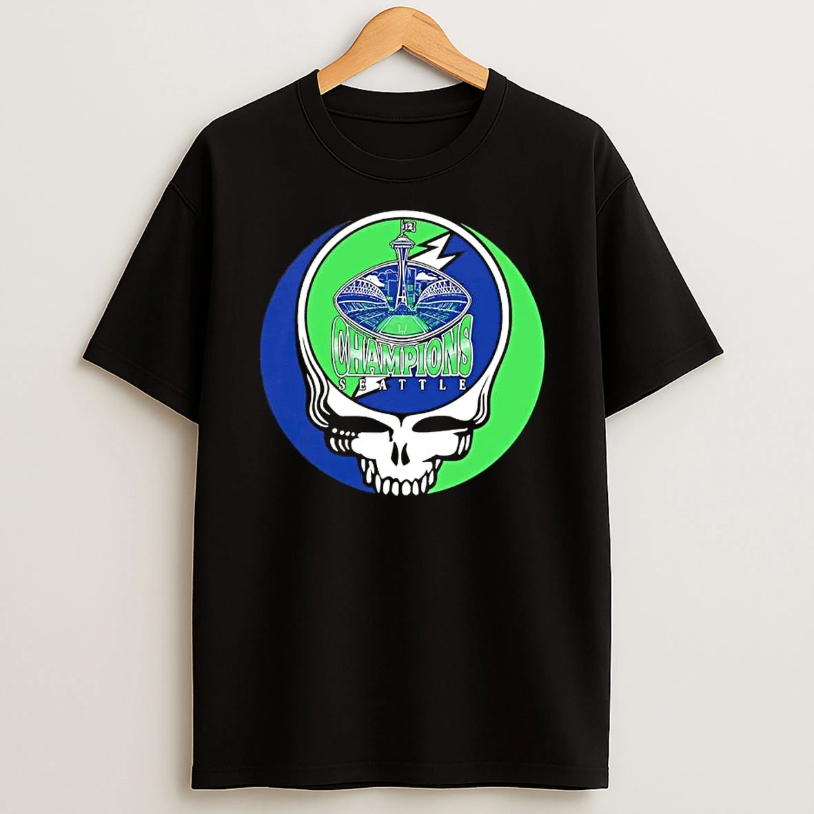 2026 Nfl Seattle Seahawks Stealies Stadium Seahawks Deadhead Super Bowl Lombardi Trophy T Shirt