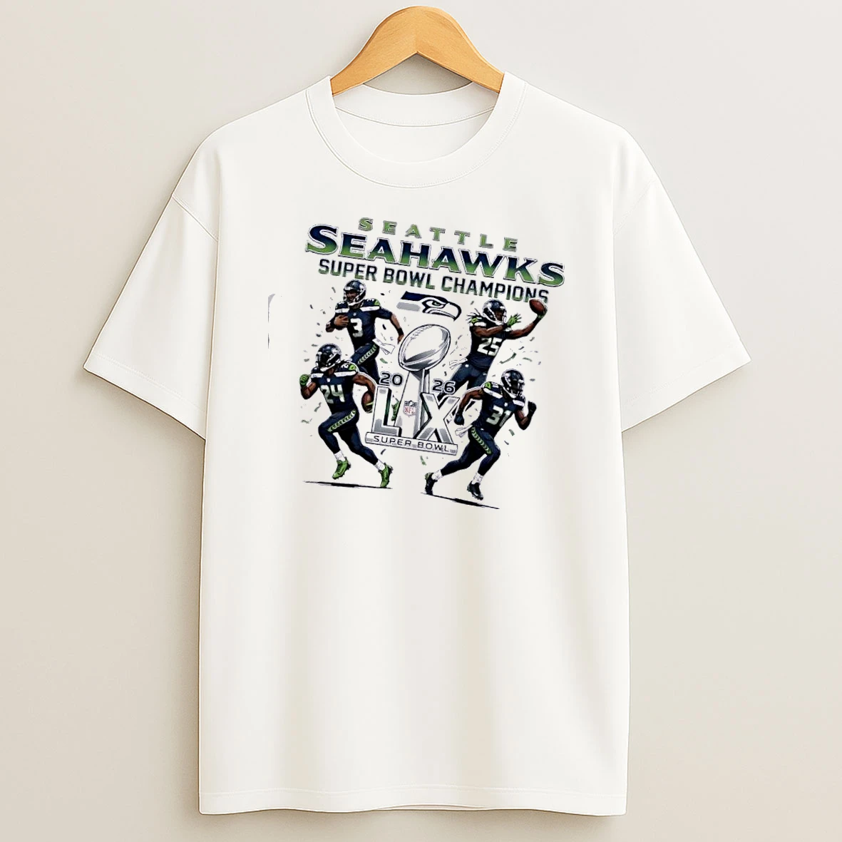 2026 Seattle Seahawks Football Super Bowl Lx Champions T Shirt