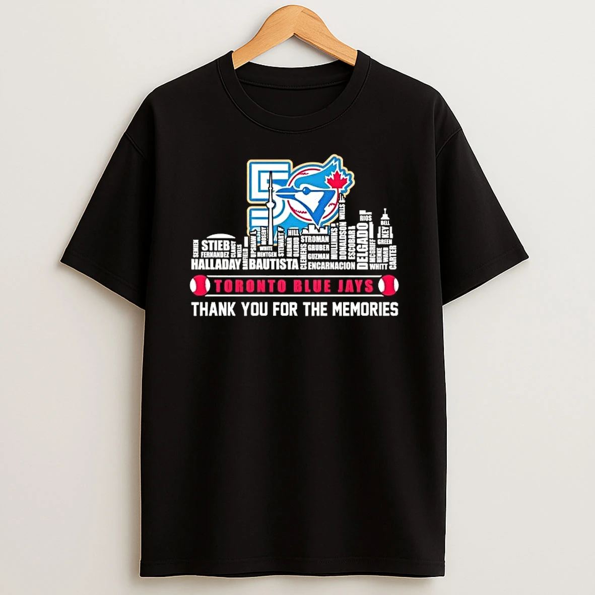 2026 Toronto Blue Jays Baseball All Names City Skyline T Shirt
