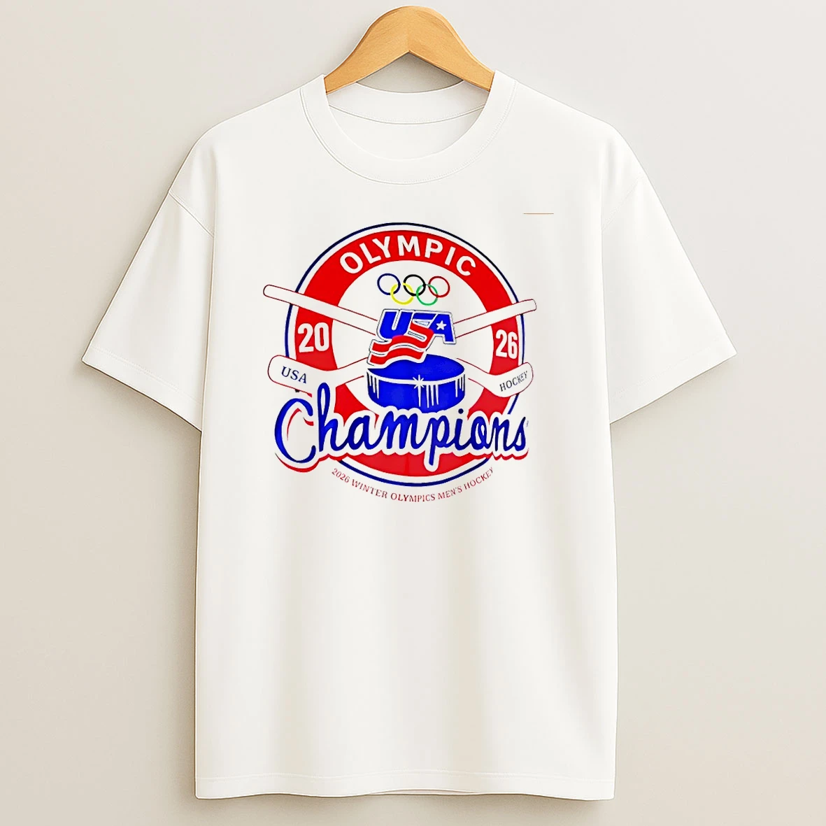 2026 Usa Team Winter Olympics Champions Mens Hockeys T Shirt