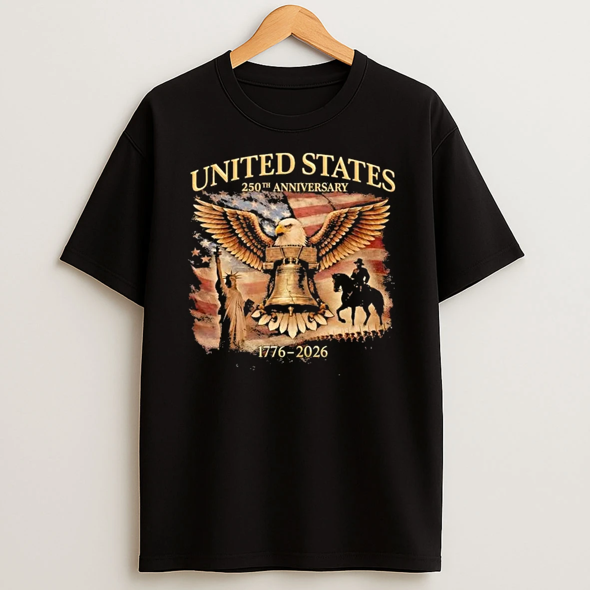 250th Anniversary 250 Years 1776 2026 Liberty Bell Eagle Patriotic T Shirt