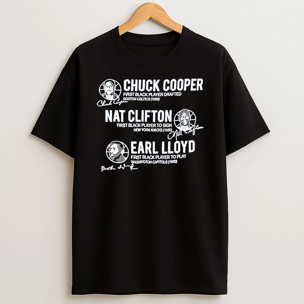 75th Anniversary Nba Pioneers Chuck Cooper Earl Lloyd And Nat Clifton T Shirt