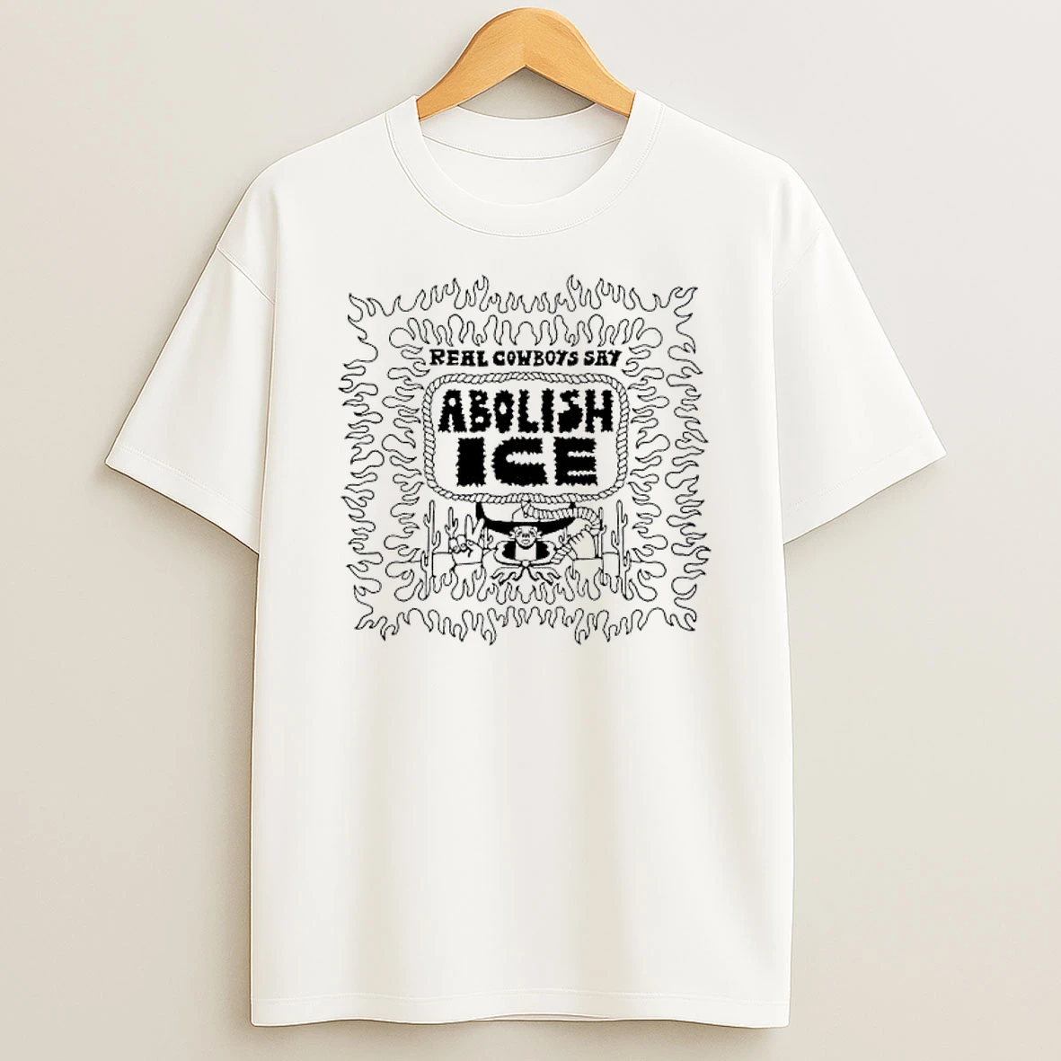 Abolish Ice Fire T Shirt