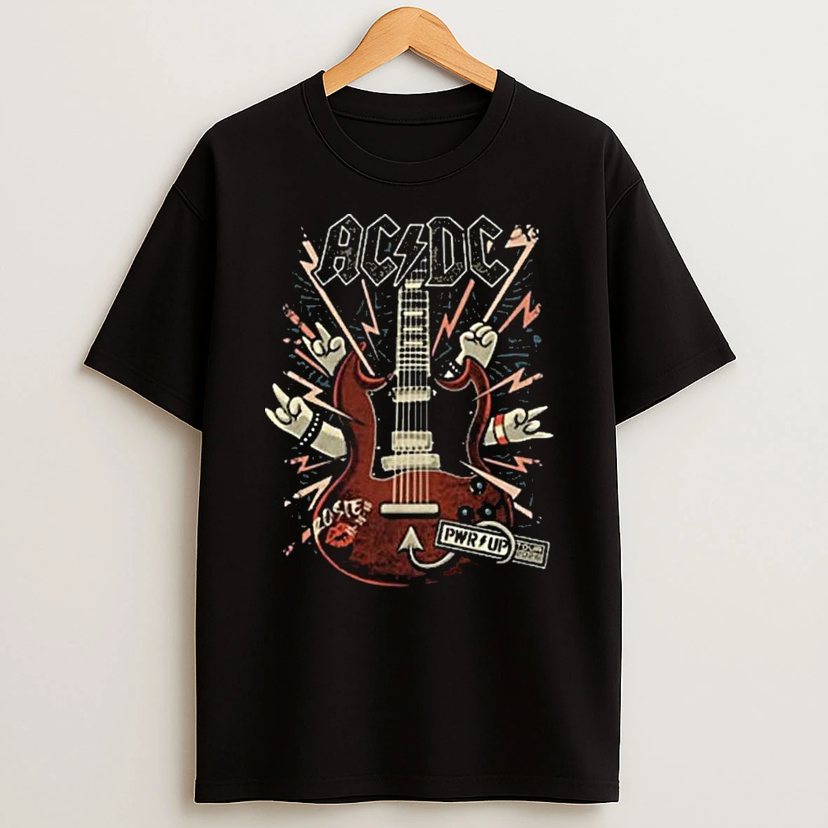 Acdc X Dr Bemoll Guitar Sound Light Whole Lotta Rosie Pwr Up Tour 2026 T Shirt