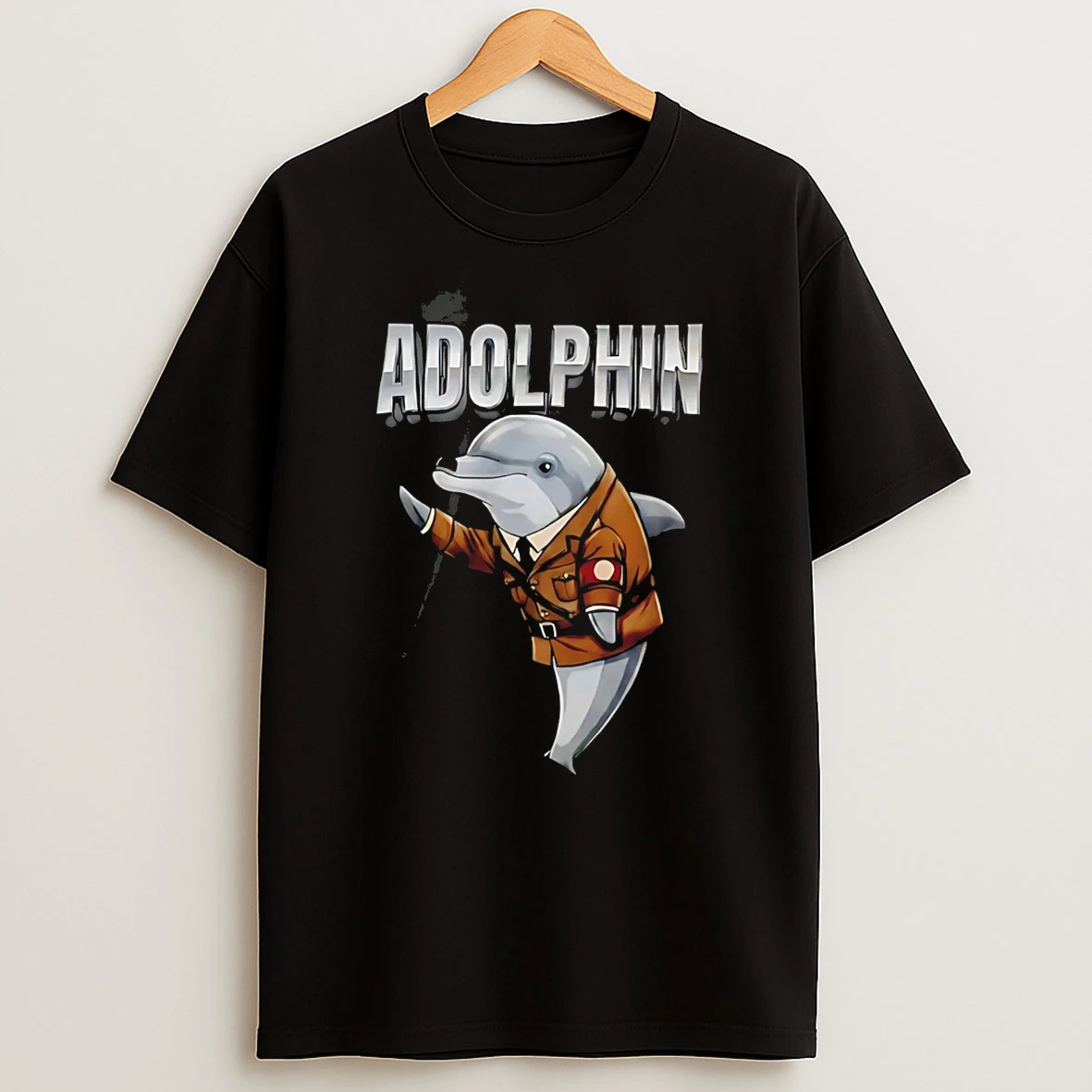 Adolphin Dolphin Adolf Hitler Nazi Uniform T Shirt