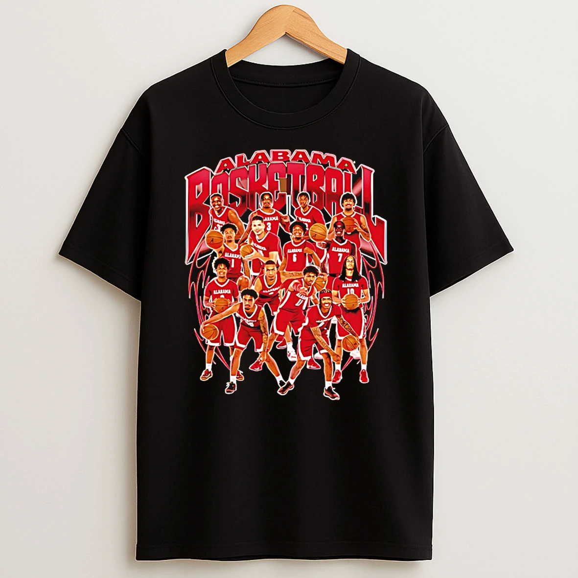 Alabama Basketball Ncaa Team Collage T Shirt