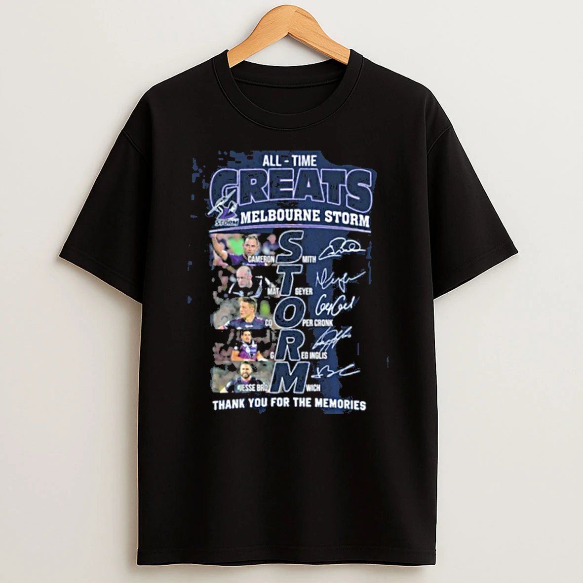 All Time Greats Melbourne Storm Signature Thank You For The Memories T Shirt