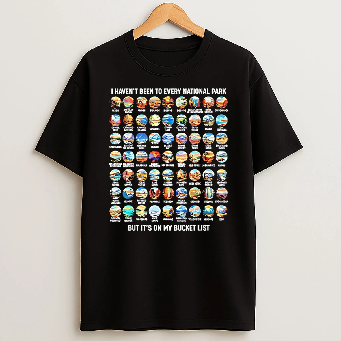 All Us National Park Checklist Bucket List Of National Parks T Shirt