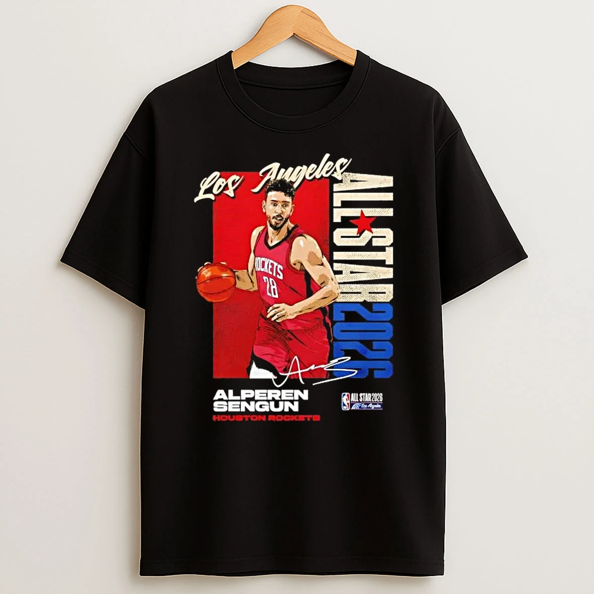 Alperen Sengun Houston Rockets 2026 Nba All Star Vertical Signature T Shirt