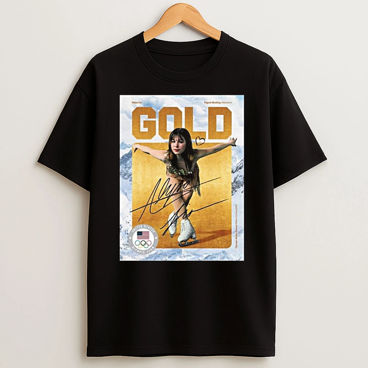 Alysa Liu Figure Skating Womens Gold Medal Signature 2026 Olympic Milano Cortina T Shirt