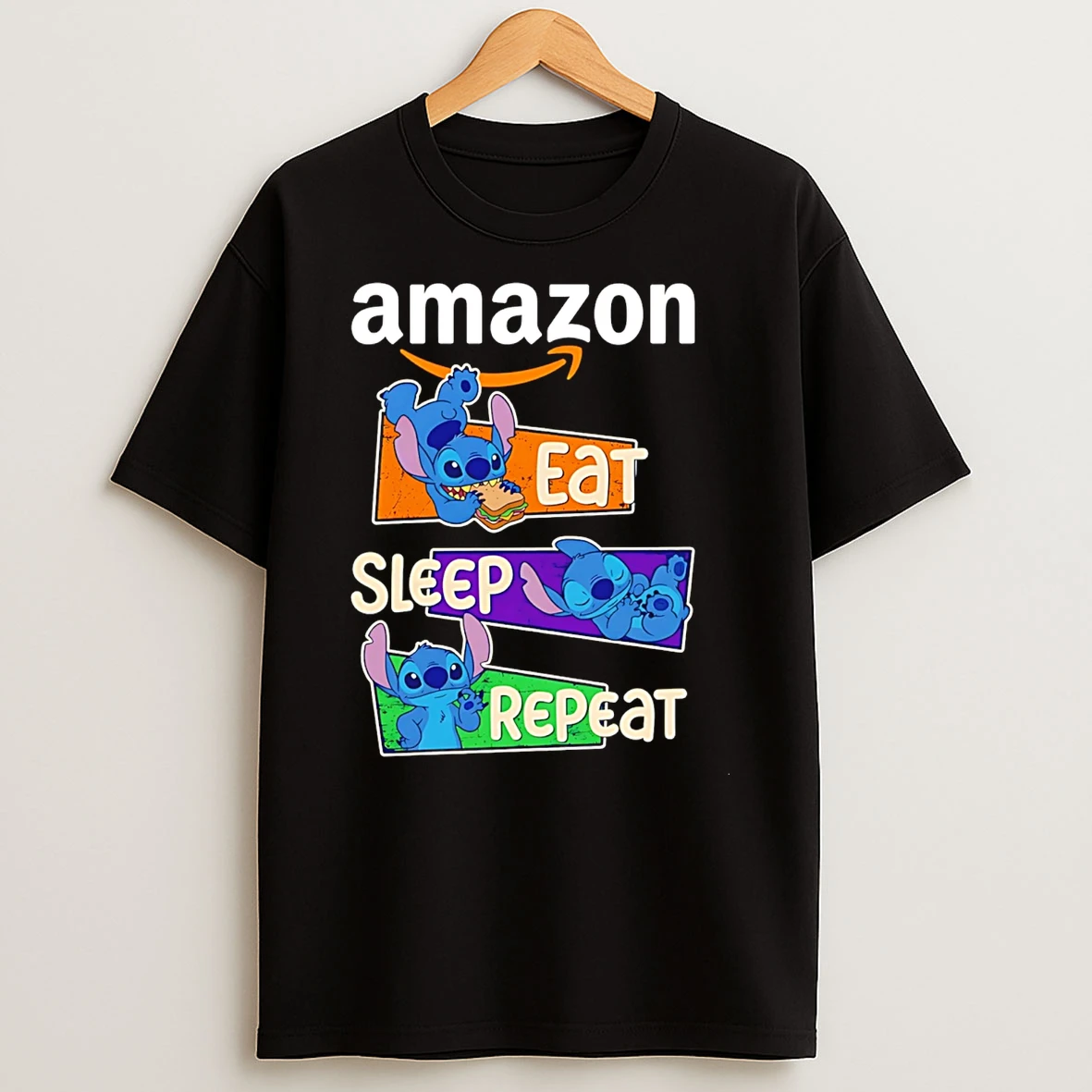 Amazon X Bluey Eat Sleep Repeat T Shirt