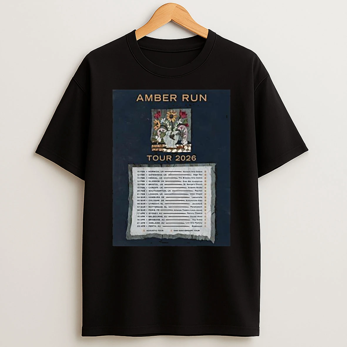 Amber Run Acoustic Tour 2026 T Shirt