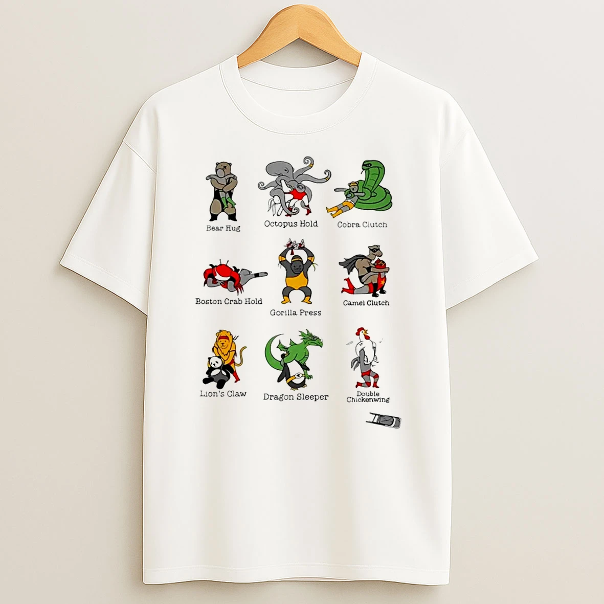 Animals Performing Wrestling Moves Named After Themselves T Shirt